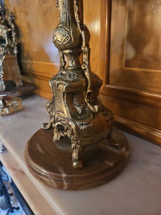 Pareja de Candelabros Vintage de Bronce