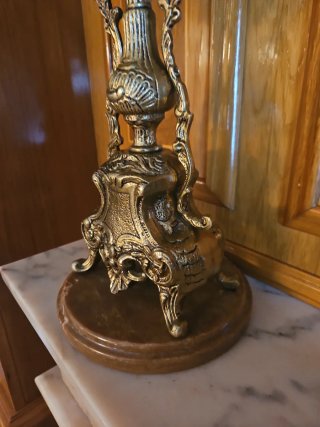 Pareja de Candelabros Vintage de Bronce