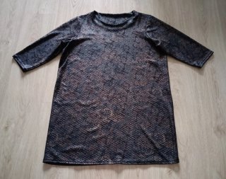 Vestido fiesta negro y dorado talla XXL