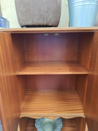 Armario auxiliar madera vitrina baldas