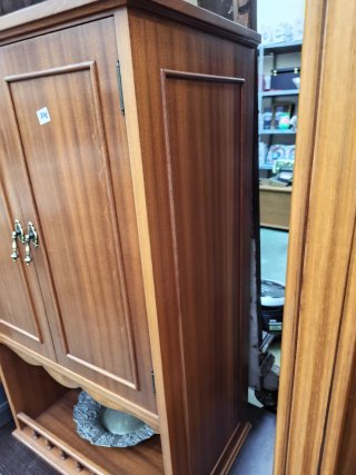 Armario auxiliar madera vitrina baldas