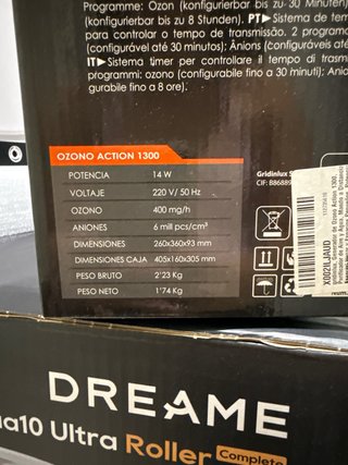 Generador Ozono Gridinlux Ozono Action 1300