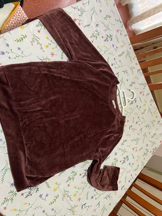 Jersey de terciopelo marrón