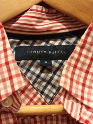 Camisa Tommy Hilfiger cuadros roja Talla S