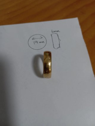 Anillo Oro 18KT Hombre 19mm. 9 gr