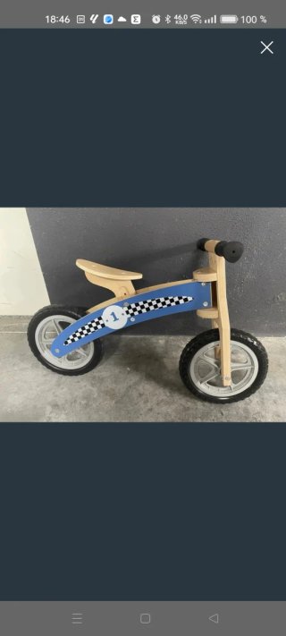 Bici de madera infantil sin pedales