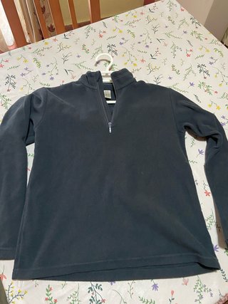 Sudadera polar con cremallera gris