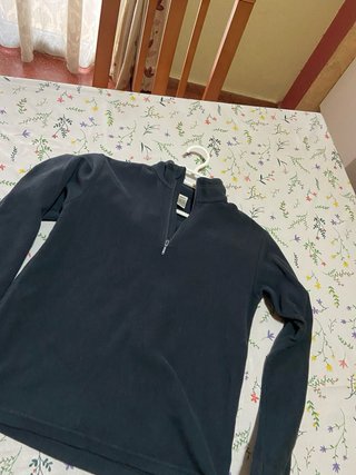 Sudadera polar con cremallera gris