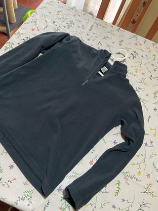 Sudadera polar con cremallera gris