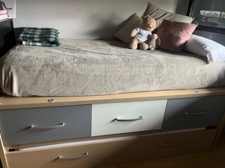 Cama nido con 3 cajones y cama extra