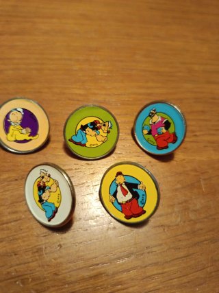 pin lote 5 pins de popeye