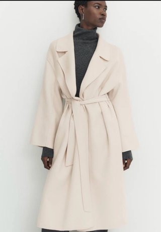 Abrigo Massimo Dutti crema