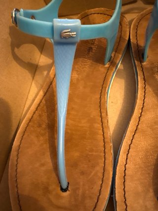Sandalias Lacoste Mujer Azul y Marrón