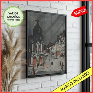 Cuadro Madrid Poster Edificio Metrópolis antiguo