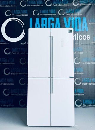 766.Frigorifico 4 Puertas Infiniton CRISTAL BLANCO