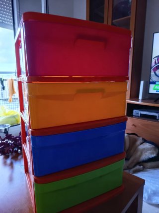 Caja organizadora de plástico apilable