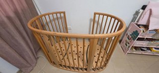 Cuna Stokke ovalada madera
