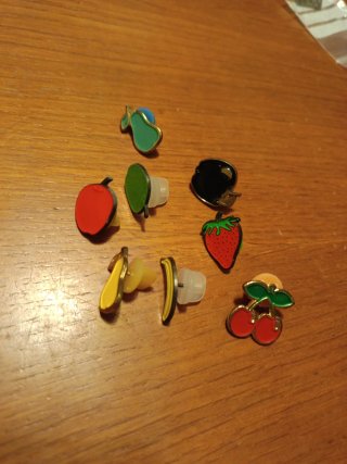 pin lote 8 pins de frutas