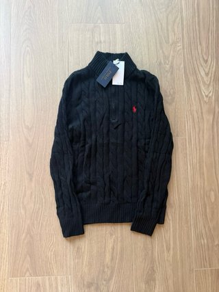 Jersey Polo Ralph Lauren cremallera negro