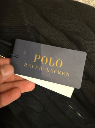 Jersey Polo Ralph Lauren cremallera negro