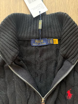 Jersey Polo Ralph Lauren cremallera negro