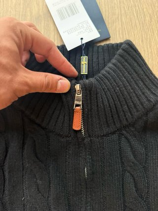 Jersey Polo Ralph Lauren cremallera negro