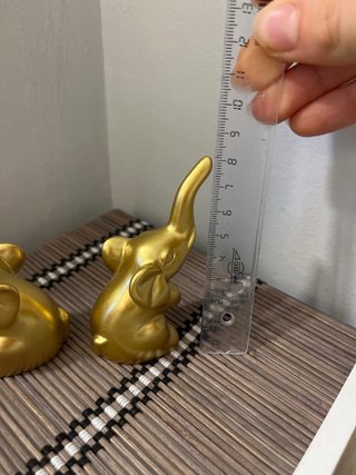 Set de 2 Figuras de Elefantes Decorativas