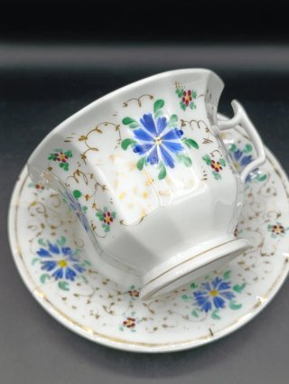 Tazón y plato antiguo porcelana de Pasajes