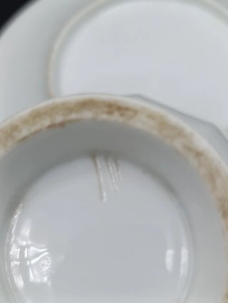 Tazón y plato antiguo porcelana de Pasajes
