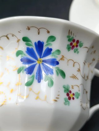 Tazón y plato antiguo porcelana de Pasajes