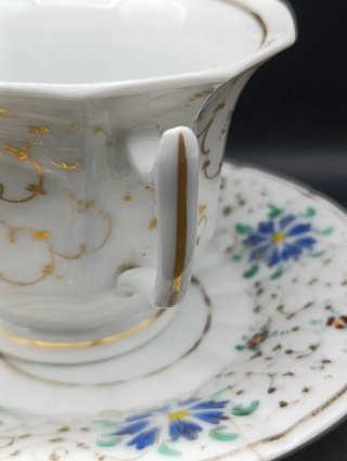 Tazón y plato antiguo porcelana de Pasajes