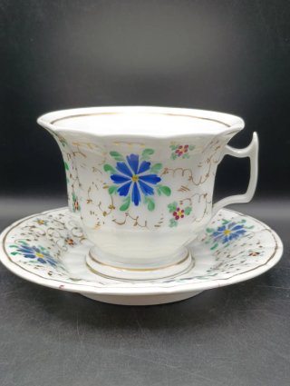 Tazón y plato antiguo porcelana de Pasajes