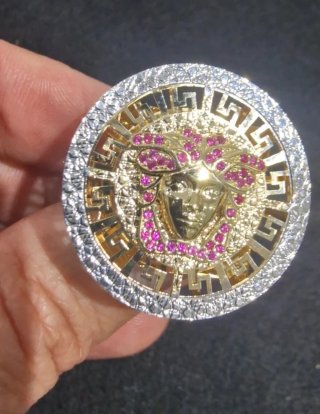 Anillo Medusa Oro 18kt con Circonitas