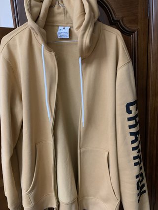 Sudadera con cremallera Champion beige Talla L