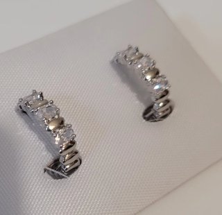 Pendientes de acero de Aro con Piedras