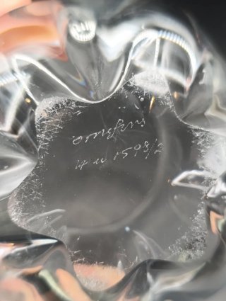 Jarrón de cristal sueco Orrefors