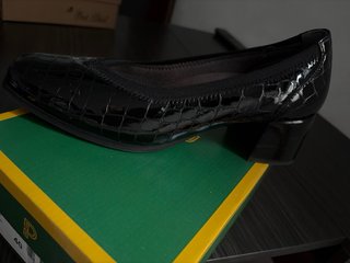 Zapatos Pitillos Charol Negro Talla 40