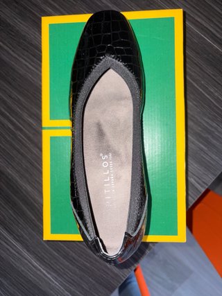 Zapatos Pitillos Charol Negro Talla 40