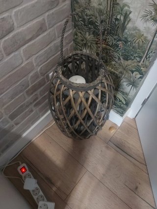 Farol Decorativo de Mimbre