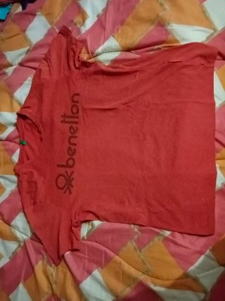 Maglietta Benetton Uomo Rossa