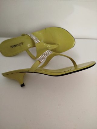 Sandalias Manolo's piel verde mujer T37