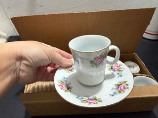 Set de Tazas de Café con Plato
