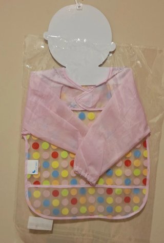 Babero de Manga Larga con Estampado de Lunares