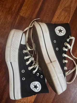 Zapatillas Converse plataforma negras talla 35