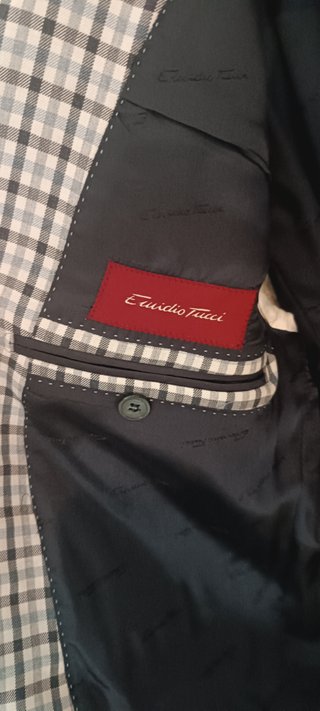 Americana Emidio Tucci cuadros Talla 52 NUEVA