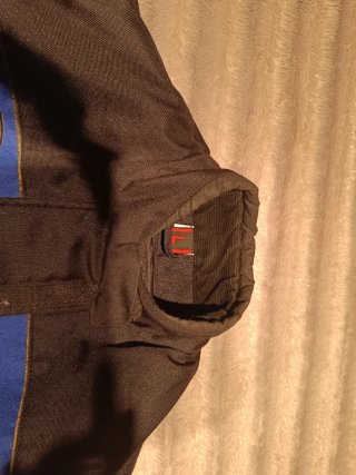 Chaqueta Moto Unisex Negra y Azul