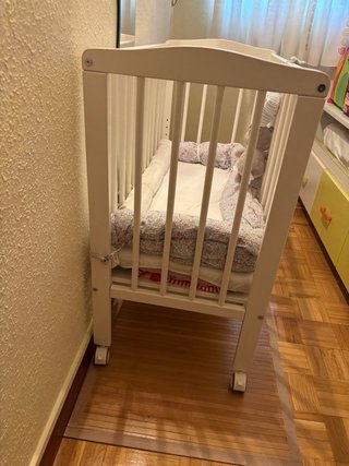 Minicuna de madera 90x40 y colchon