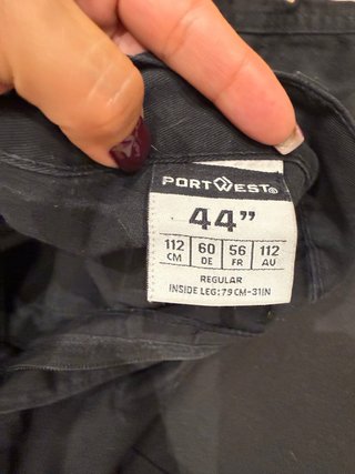 Pantalón Portwest Negro Trabajo Cremalleras Cargo
