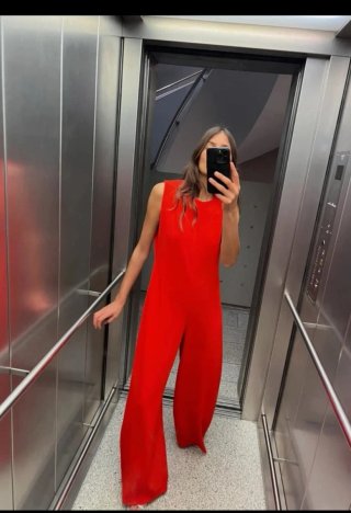 Mono Largo Rojo Zara