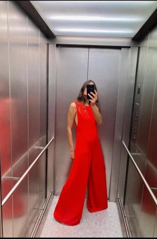 Mono Largo Rojo Zara